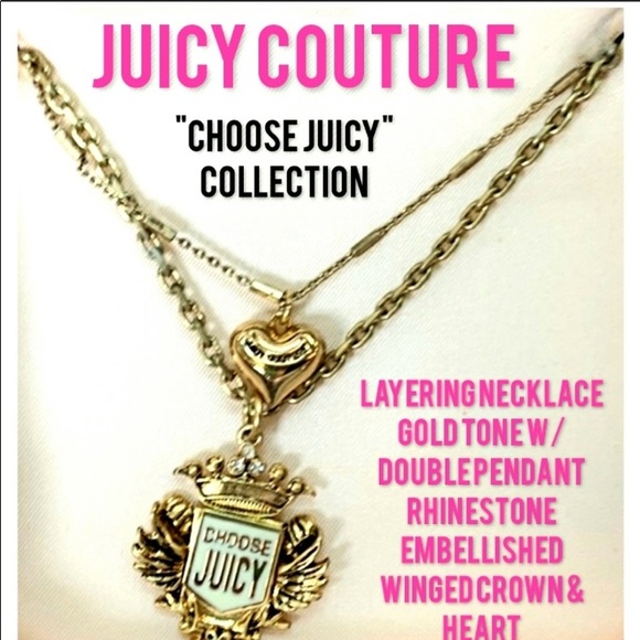 Juicy Couture Jewelry - New Juicy Couture Crown Layered Necklace